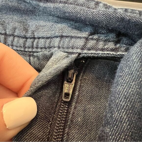 Trina Turk Serenity Tie-Front Paper Bag Chambray Denim Shorts Size 6 - Picture 7 of 10